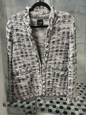 NIC+ZOE Monochrome Textured Knit Jacket